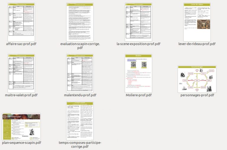 Fiche De Lecture Les Fourberies De Scapin 5ème