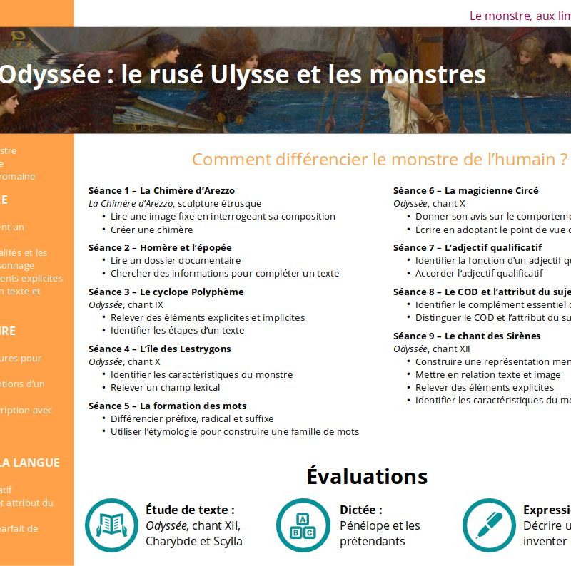 Controle De Lecture L Odyssée 6ème Corrigé